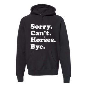 Funny Horse Gift For Men Women Boys Or Girls Premium Hoodie