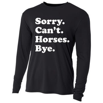 Funny Horse Gift For Men Women Boys Or Girls Cooling Performance Long Sleeve Crew