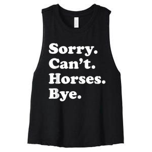 Funny Horse Gift For Men Women Boys Or Girls Women's Racerback Cropped Tank