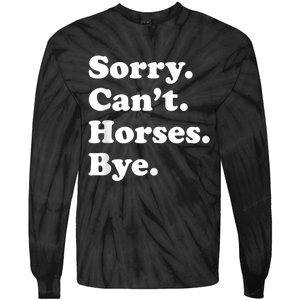 Funny Horse Gift For Men Women Boys Or Girls Tie-Dye Long Sleeve Shirt