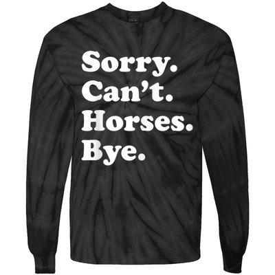 Funny Horse Gift For Men Women Boys Or Girls Tie-Dye Long Sleeve Shirt