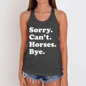 Funny Horse Gift For Men Women Boys Or Girls Women's Knotted Racerback Tank