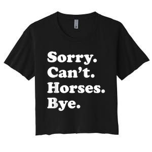 Funny Horse Gift For Men Women Boys Or Girls Women's Crop Top Tee