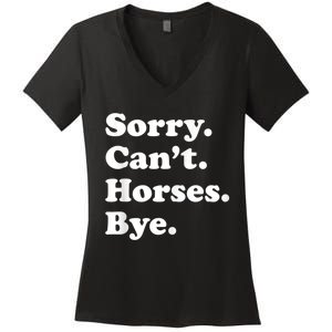 Funny Horse Gift For Men Women Boys Or Girls Women's V-Neck T-Shirt