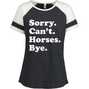 Funny Horse Gift For Men Women Boys Or Girls Enza Ladies Jersey Colorblock Tee