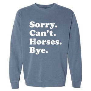 Funny Horse Gift For Men Women Boys Or Girls Garment-Dyed Sweatshirt