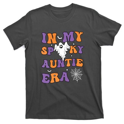 Funny Halloween Groovy In My Spooky Aunt Era Cute Ghost Gift T-Shirt