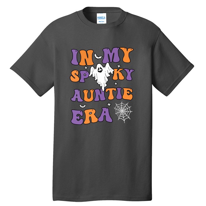 Funny Halloween Groovy In My Spooky Aunt Era Cute Ghost Gift Tall T-Shirt