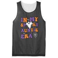 Funny Halloween Groovy In My Spooky Aunt Era Cute Ghost Gift Mesh Reversible Basketball Jersey Tank