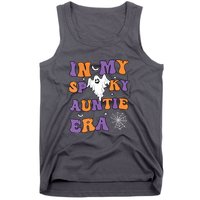 Funny Halloween Groovy In My Spooky Aunt Era Cute Ghost Gift Tank Top