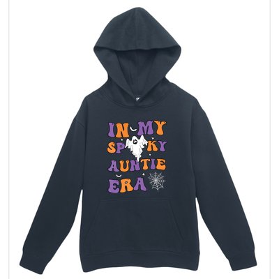 Funny Halloween Groovy In My Spooky Aunt Era Cute Ghost Gift Urban Pullover Hoodie