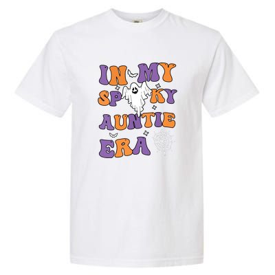 Funny Halloween Groovy In My Spooky Aunt Era Cute Ghost Gift Garment-Dyed Heavyweight T-Shirt