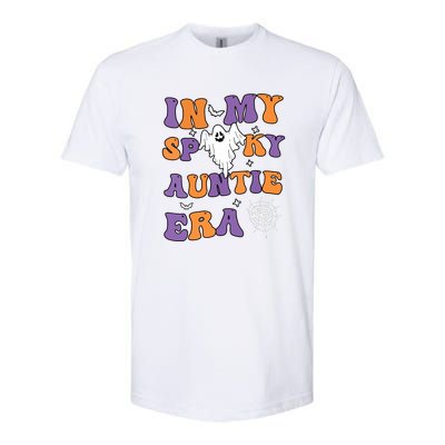 Funny Halloween Groovy In My Spooky Aunt Era Cute Ghost Gift Softstyle CVC T-Shirt