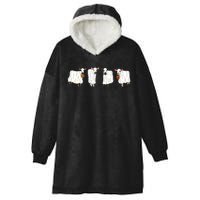 Funny Halloween Ghost Cows Trick Or Treat Cow Lover Hooded Wearable Blanket