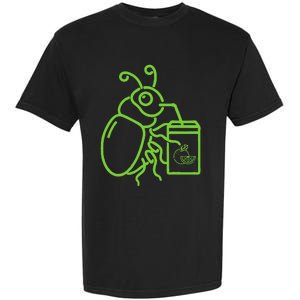 Funny Halloween Graphic Green Halloween Beetle Garment-Dyed Heavyweight T-Shirt