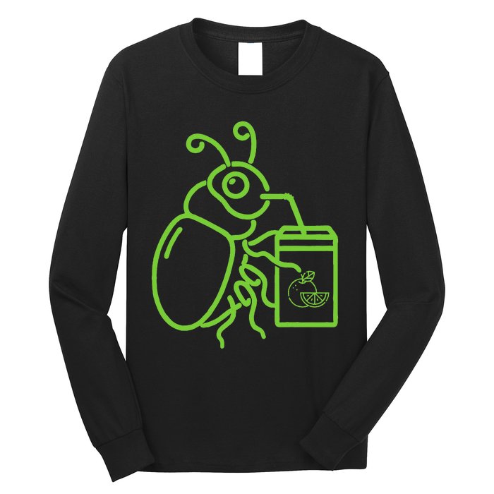 Funny Halloween Graphic Green Halloween Beetle Long Sleeve Shirt