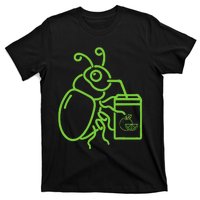 Funny Halloween Graphic Green Halloween Beetle T-Shirt