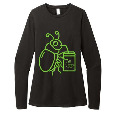 Funny Halloween Graphic Green Halloween Beetle Womens CVC Long Sleeve Shirt