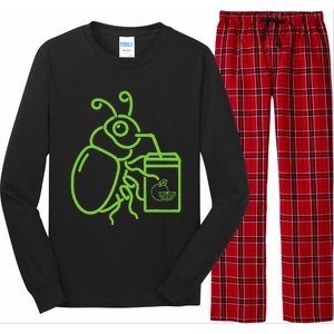 Funny Halloween Graphic Green Halloween Beetle Long Sleeve Pajama Set