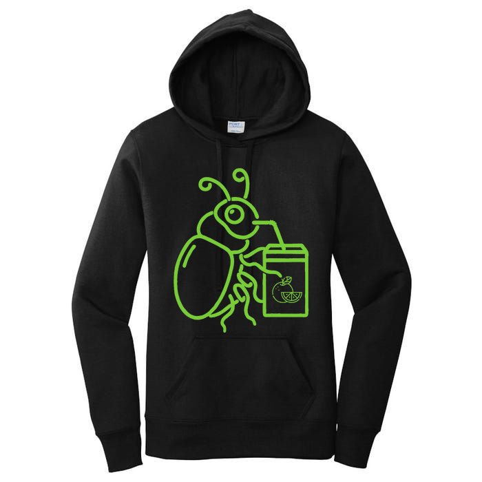 Funny Halloween Graphic Green Halloween Beetle Women's Pullover Hoodie