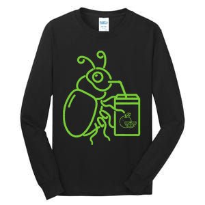 Funny Halloween Graphic Green Halloween Beetle Tall Long Sleeve T-Shirt