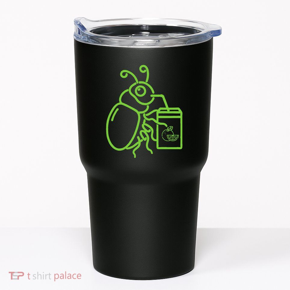 Funny Halloween Graphic Green Halloween Beetle Tumbler