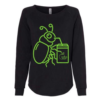 Funny Halloween Graphic Green Halloween Beetle Womens California Wash Sweatshirt