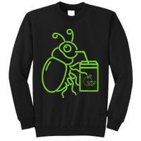 Funny Halloween Graphic Green Halloween Beetle Tall Sweatshirt