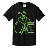 Funny Halloween Graphic Green Halloween Beetle Kids T-Shirt