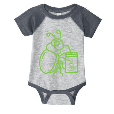 Funny Halloween Graphic Green Halloween Beetle Infant Baby Jersey Bodysuit