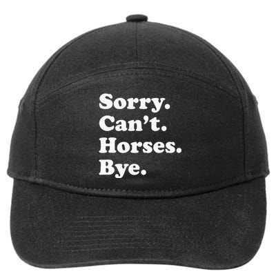 Funny Horse Gift For Men Women 7-Panel Snapback Hat