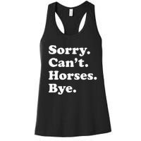 Funny Horse Gift For Men Women Women's Racerback Tank