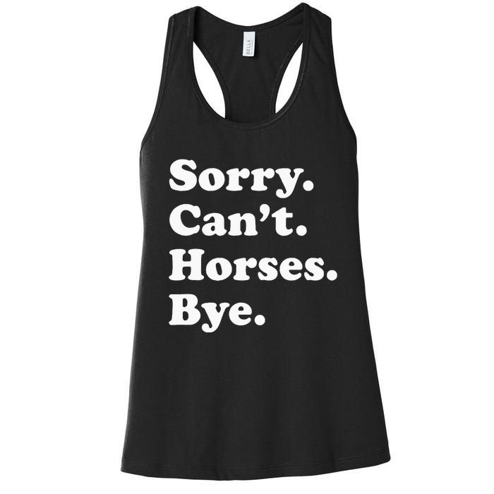 Funny Horse Gift For Men Women Women's Racerback Tank