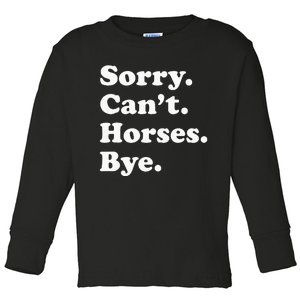 Funny Horse Gift For Men Women Toddler Long Sleeve Shirt