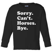 Funny Horse Gift For Men Women Toddler Long Sleeve Shirt