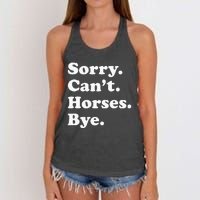 Funny Horse Gift For Men Women Women's Knotted Racerback Tank