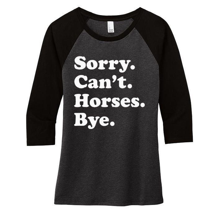 Funny Horse Gift For Men Women Women's Tri-Blend 3/4-Sleeve Raglan Shirt