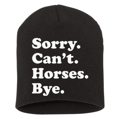 Funny Horse Gift For Men Women Short Acrylic Beanie