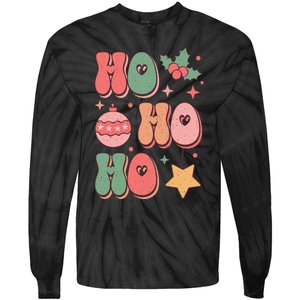 Festive Holiday Graphic Tie-Dye Long Sleeve Shirt