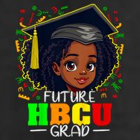 Future Hbcu Grad Black Girl Graduation Hbcu 7 Panel Mesh Trucker Snapback Hat
