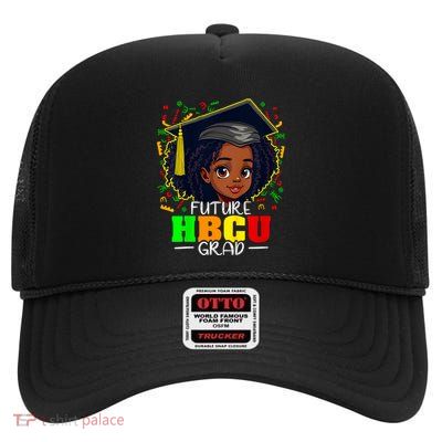 Future Hbcu Grad Black Girl Graduation Hbcu High Crown Mesh Back Trucker Hat