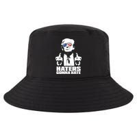 Funny Haters Gonna Hate President Donald Trump Middle Finger Cool Comfort Performance Bucket Hat