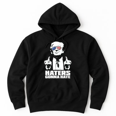 Funny Haters Gonna Hate President Donald Trump Middle Finger Hoodie