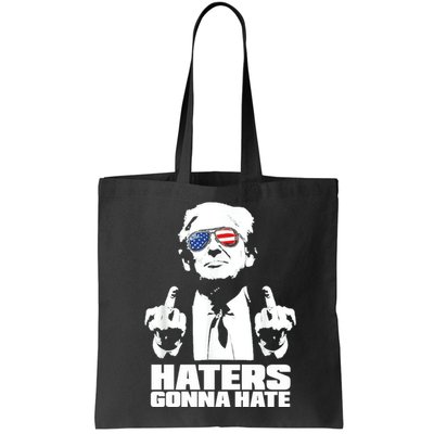 Funny Haters Gonna Hate President Donald Trump Middle Finger Bag