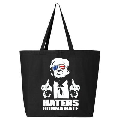 Funny Haters Gonna Hate President Donald Trump Middle Finger 25L Jumbo Tote