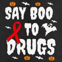 Funny Halloween Gift Say Boo To Drugs Awareness Red Ribbon Hat