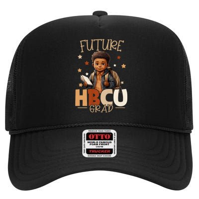 Future Hbcu Graduate Afro Black Boy College Graduation High Crown Mesh Back Trucker Hat