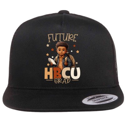 Future Hbcu Graduate Afro Black Boy College Graduation Flat Bill Trucker Hat