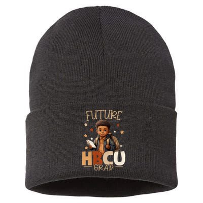 Future Hbcu Graduate Afro Black Boy College Graduation Sustainable Knit Beanie