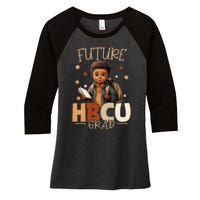 Future Hbcu Graduate Afro Black Boy College Graduation Women's Tri-Blend 3/4-Sleeve Raglan Shirt